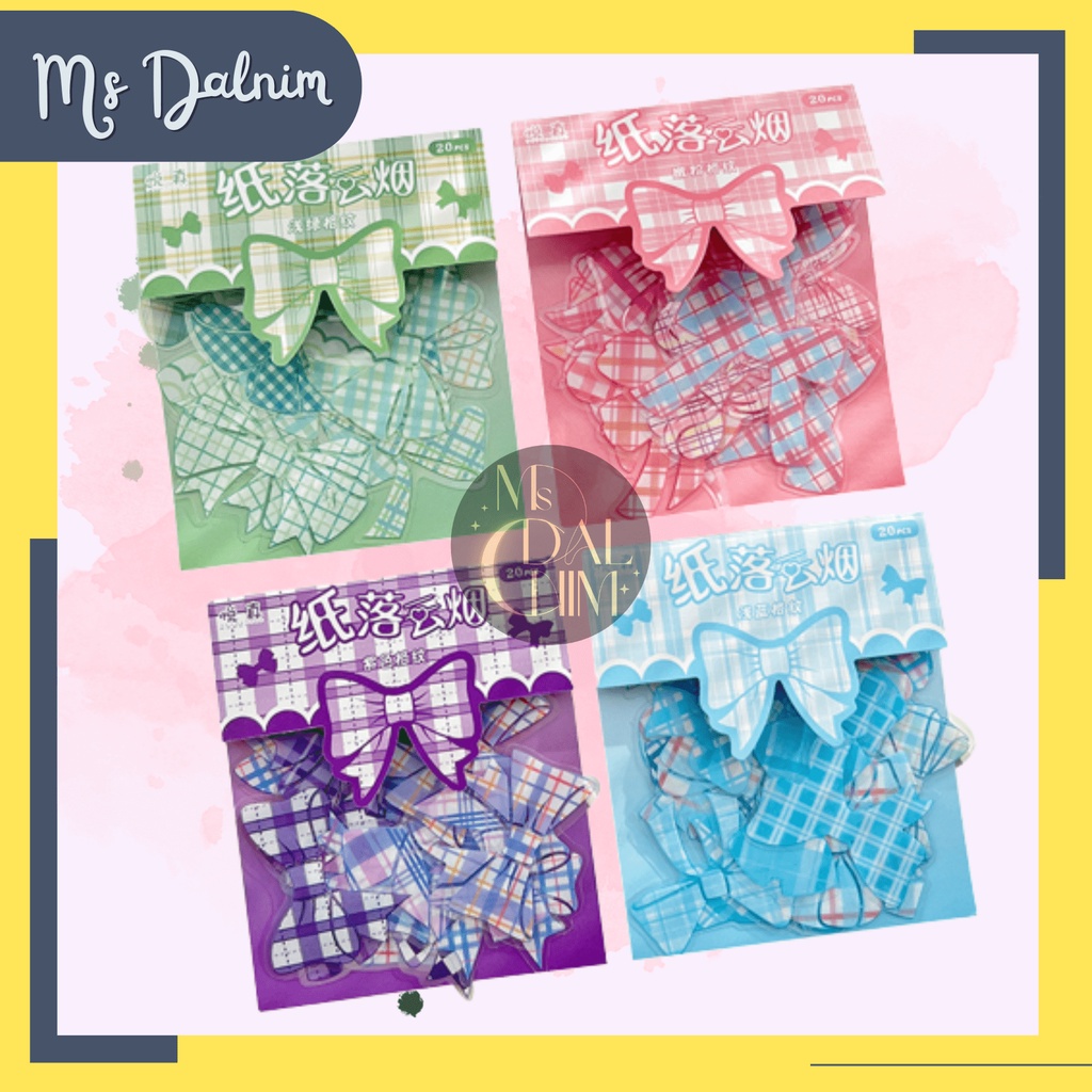

Stiker Lucu Aesthetic Anti Air Bentuk Pita Dekorasi Jurnal Isi 20pcs/pack Bahan PVC Waterproof | Deco Sticker For Photocard Toploader HP Jepang Korea Kawaii DIY Diary Planner Journal Scrapbook Craft [ST119]