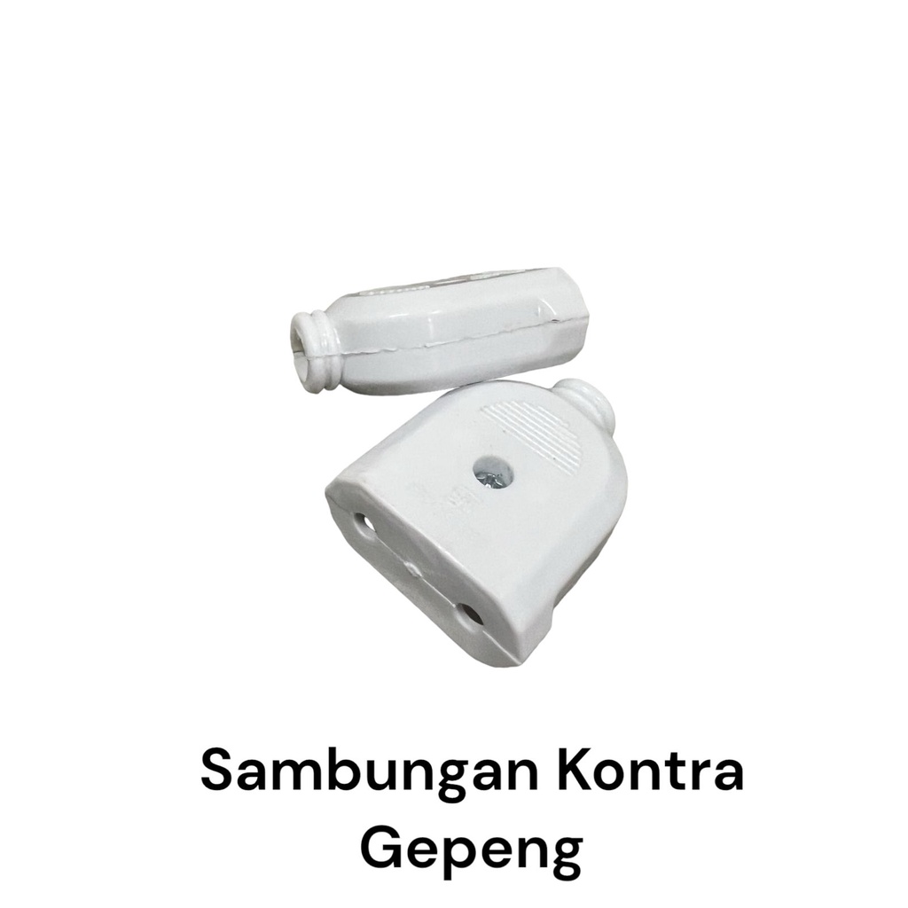 SAMBUNGAN KONTRA GEPENG PUTIH / SAMBUNGAN CEWEK / STEKER KONTRA / COLOKAN KONTRA