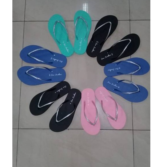 Sandal jepit perempuan Sun swallow crystal