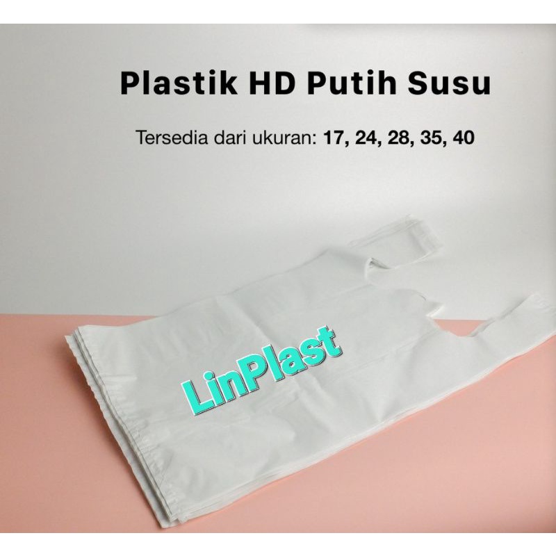 Kantong Plastik Kresek Putih Susu HD Putih Tebal Ukuran 17 24 28 35 40