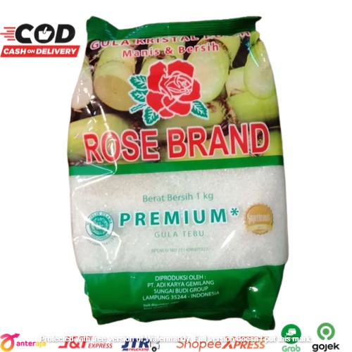 (JSO) Gula Pasir ROSE BRAND 1kg / Gula Tebu Asli / Gula Premium