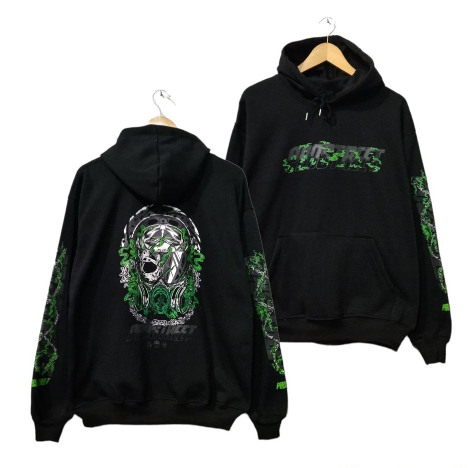 Jaket Sweater Hoodie Unisex Dewasa Hitam