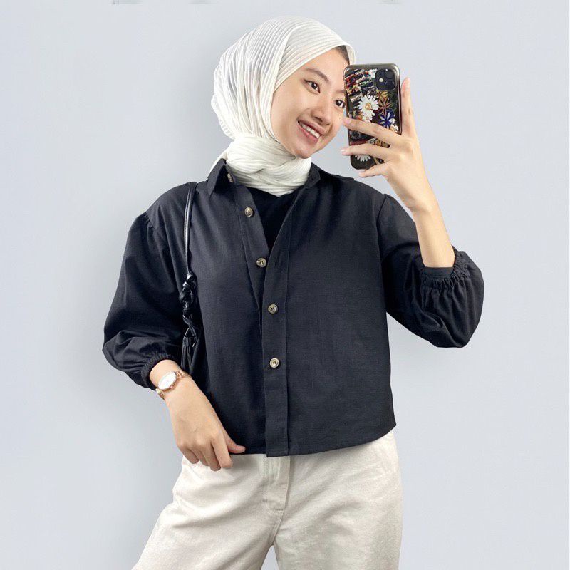 ZEFANYA SHIRT BLOUSE - KEMEJA WANITA KATUN POLLY