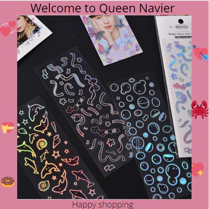 

QN - Stiker laser magic fairy tale series korean stickers