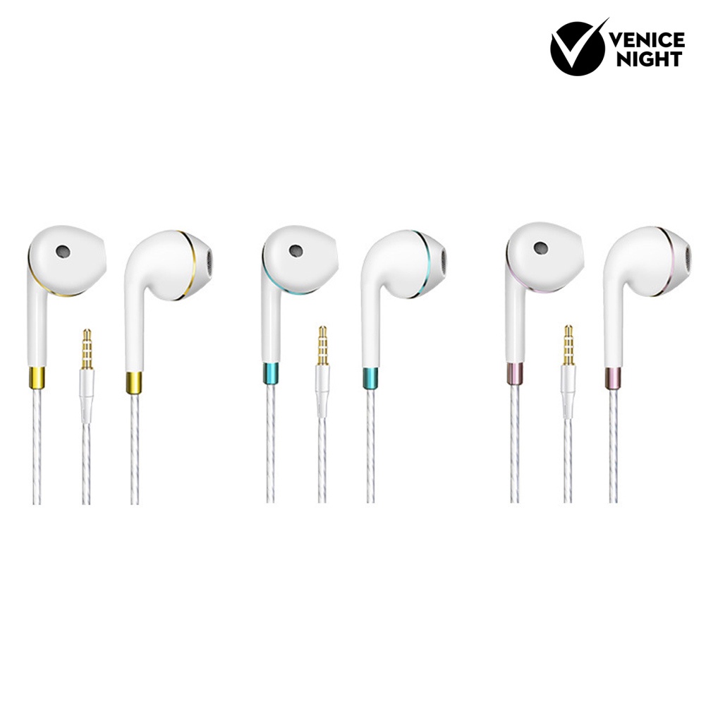 (VNEP) (Berkabel) Earphone Earbud In-Ear Kontrol Universal 3,5mm Headphone Stereo Bass Berat