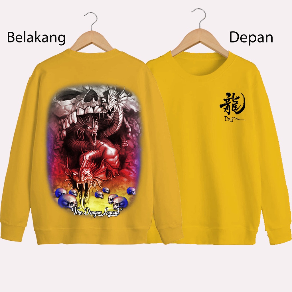 SWEATER UNISEX DB NAGA API PRIA DAN WANITA SWEATER JUMBO