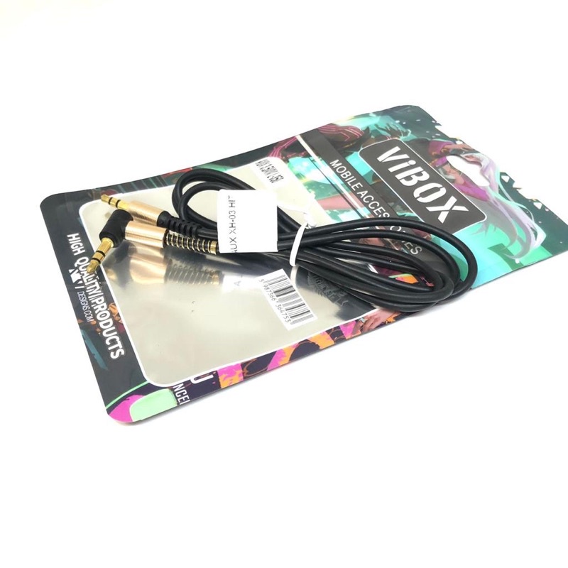 Kabel rubber aux-in  L-350 Jack 3.5mm 100cm metal  audio original  hifi sound  Promo Sen