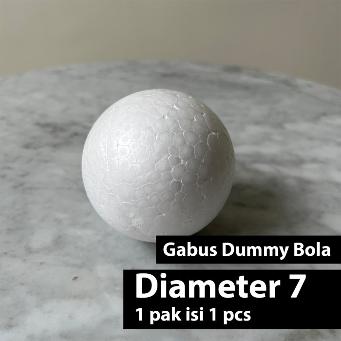 

Bola Gabus Sterofoam 7 cm (1pcs) / Styrofoam bulat / dummy ball