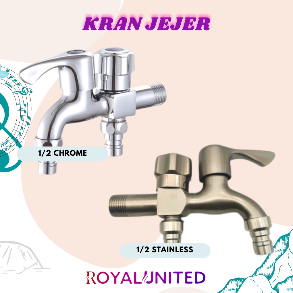 KRAN CABANG 1/2 KERAN MULTIFUNGSI STAINLESS MESIN CUCI SHOWER HIGH QUALITY