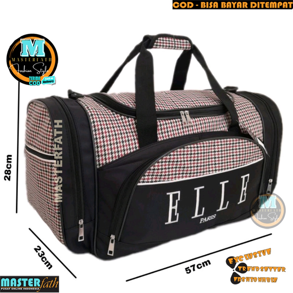 COD Tas pakaian travel elle paris Tas Olahraga Koper Nilon Tahan Air Tas Luar Ruangan Tas Bepergian 