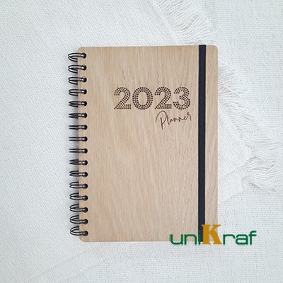 

Buku Agenda - Planner - Jurnal - Catatan - Cover Kayu