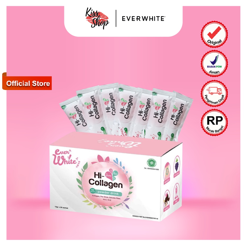 

EverWhite Hi-Collagen Drink / Ever white Drink Hi Collagen ISI 20 SACHET