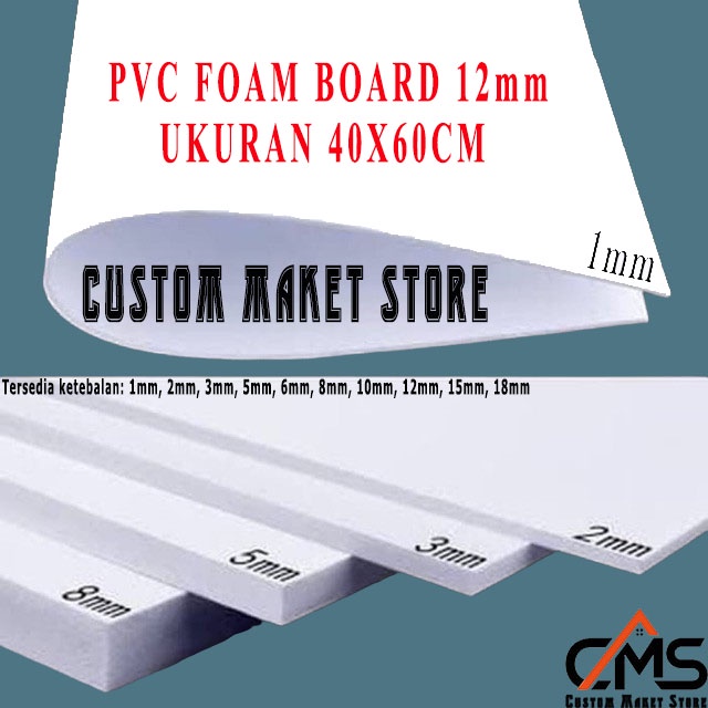 PVC BOARD / PVC FOAM BOARD 12MM 40X60CM