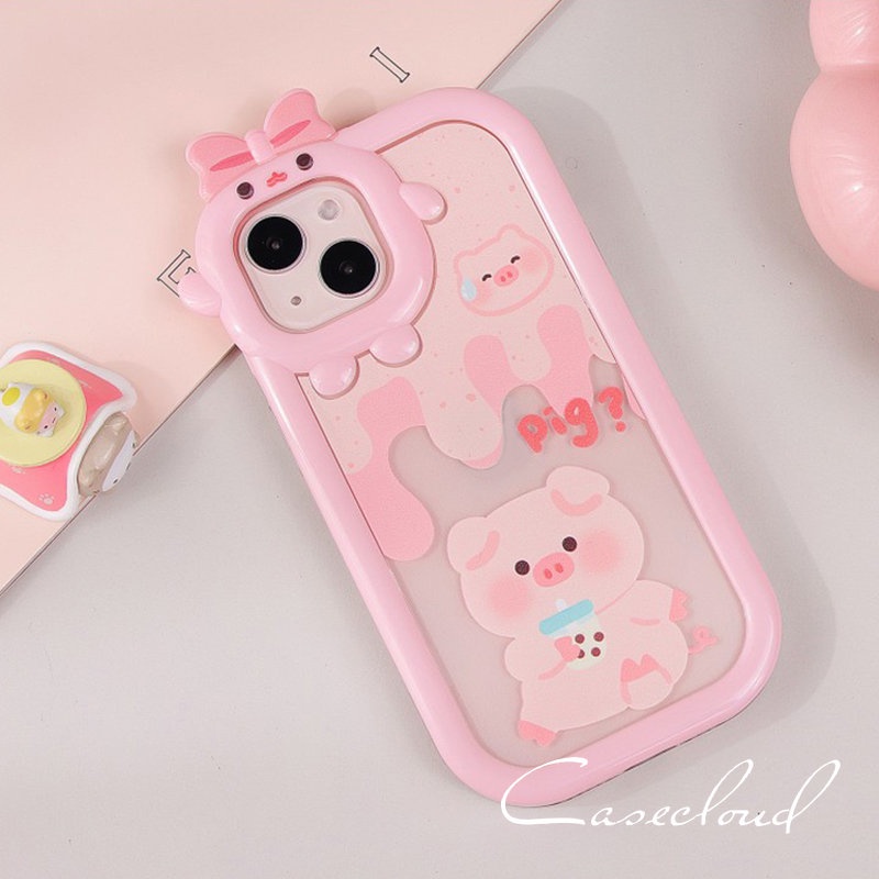 Soft Case Motif Babi 3D Untuk Oppo A95 A55 A16 A57 2022 A74 A96 A15 A5s A5 A9 2020 A12 A76 A77s A12 A94 A92 A16s A53 A33 A16K A1K A6 A77s Az A31 Az 6e Case Lensa Desain Monster