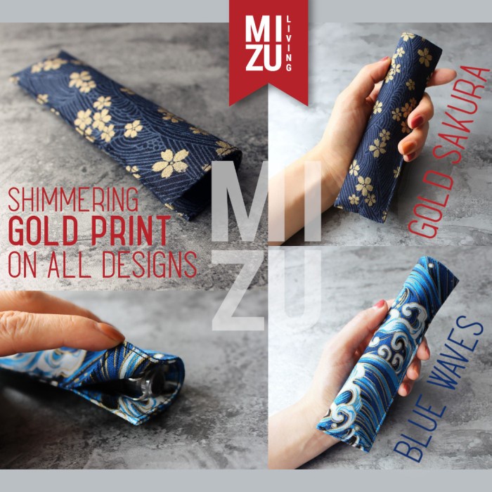 

Mizu Yukata Gold Pen Kimono Sleeve Pencil Case Fountain Pen Protector