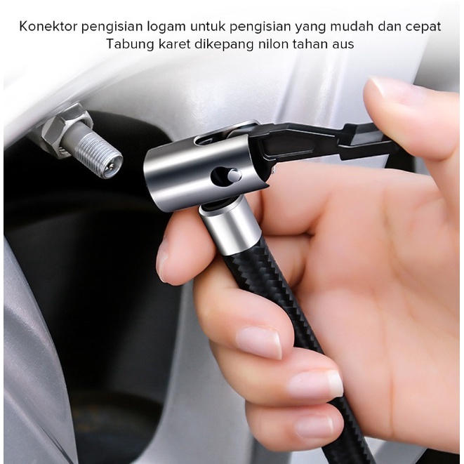 COD Pompa Ban Mobil Elektrik 150 Psi Portable Multifungsi Motor Sepeda Bola / Air Pump Compressor Tire Inflator