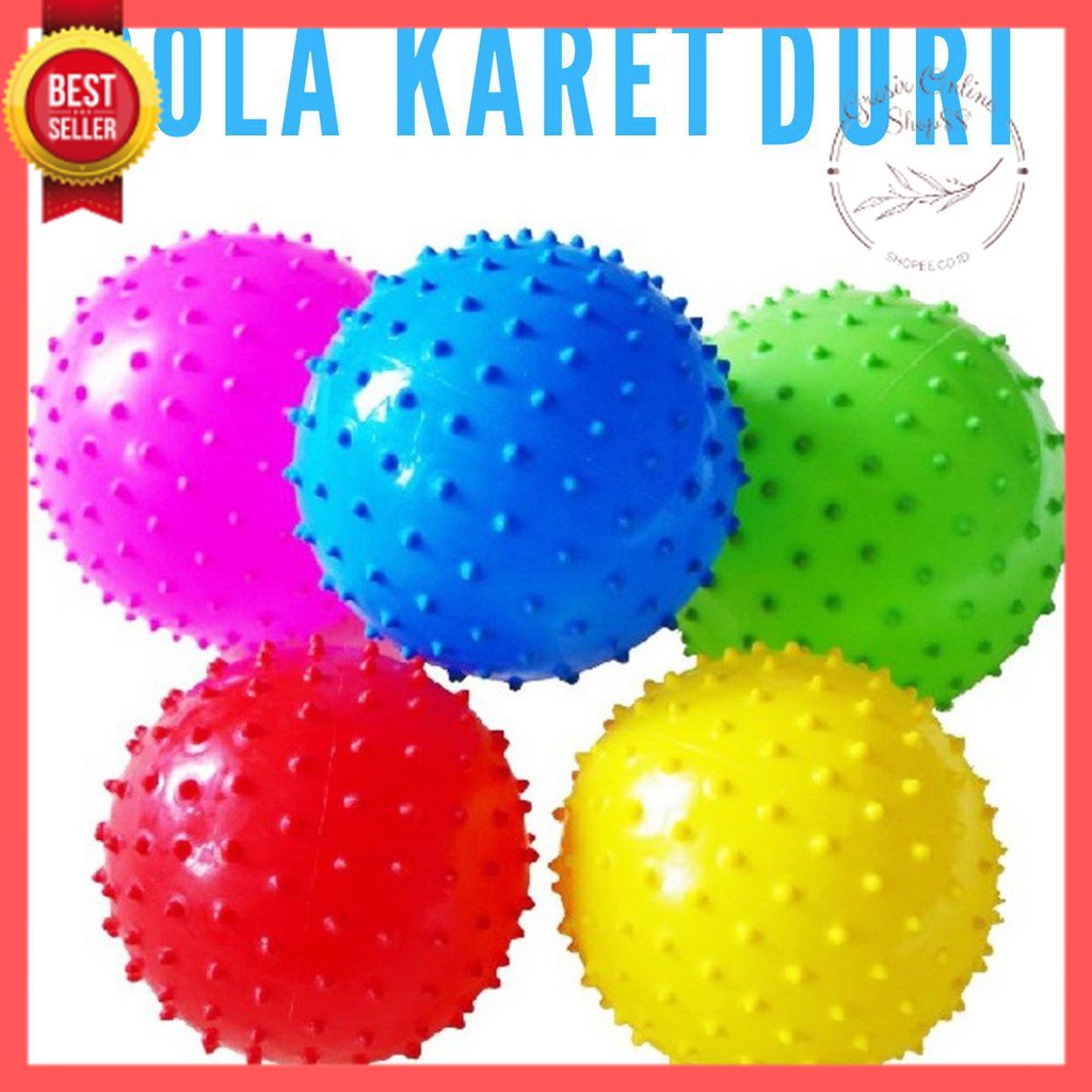 GOS -E212- Bola Karet Duri - Mainan anak-anak - Mainan Bola Karet Model Duri