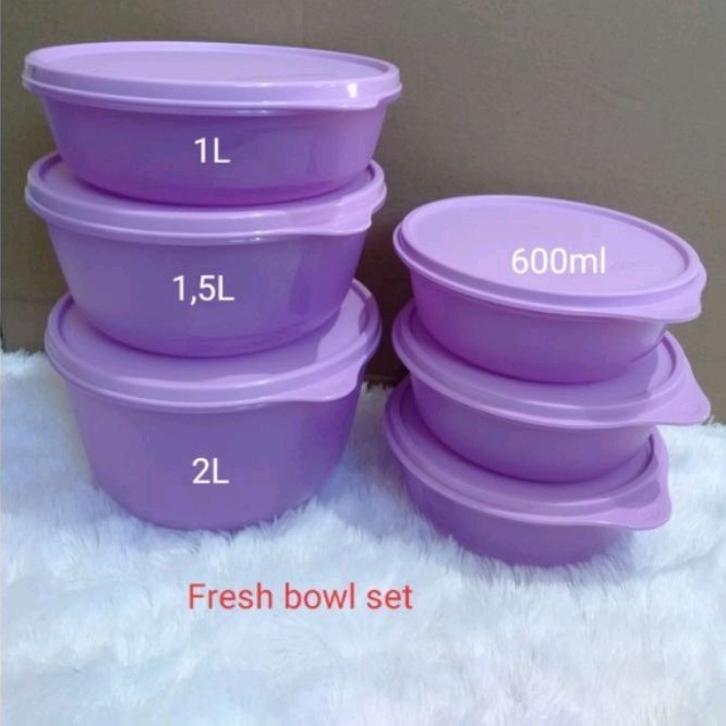 promo mangkuk fresh bowl tuperware set (6pcs)