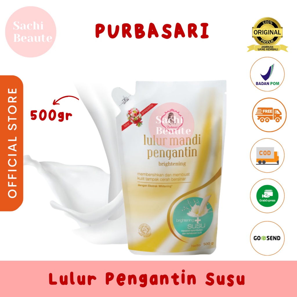 Purbasari Lulur Pengantin Susu 500gr Lulur Pemutih Lulur Pelembab Kulit