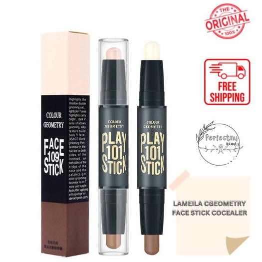 [NO 1002] LAMEILA COLOUR GEOMETRY FACE STICK CONCEALER STICK