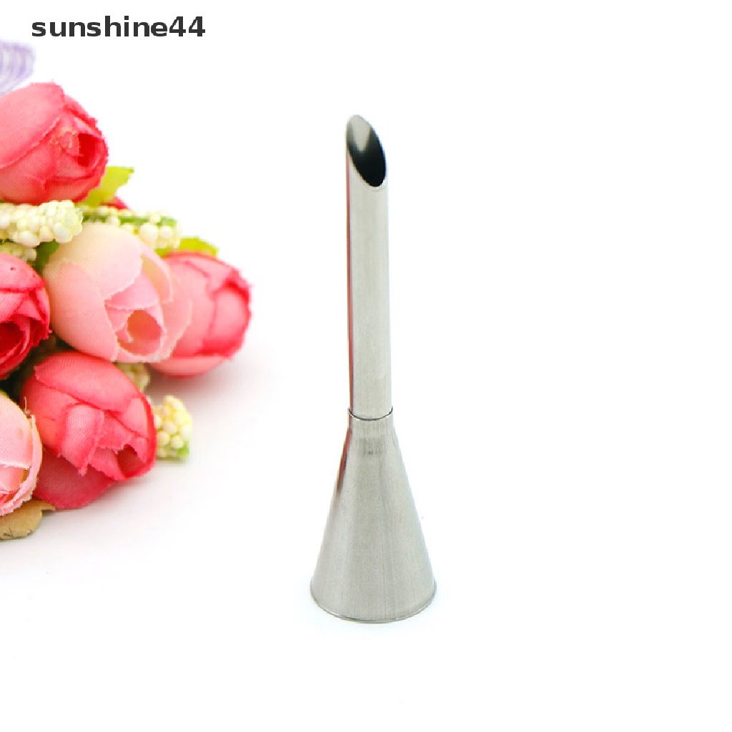 Sunshine 1pc Spuit Piping Panjang Bahan Stainless Steel Untuk Dekorasi Kue