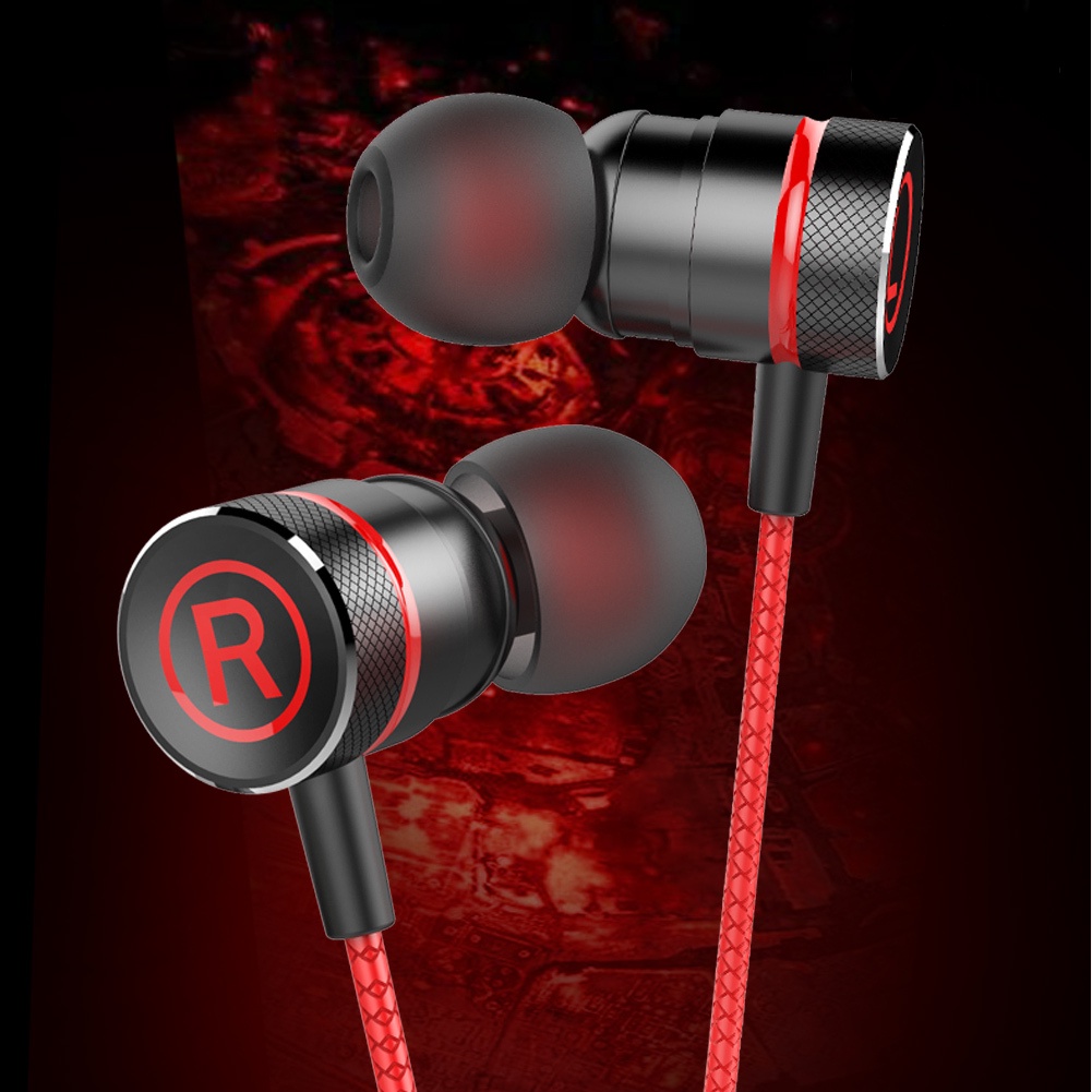 (VNEP) (Berkabel) G21 3.5mm Universal In-Ear Gaming HiFi Earphone Headset dengan Mikrofon