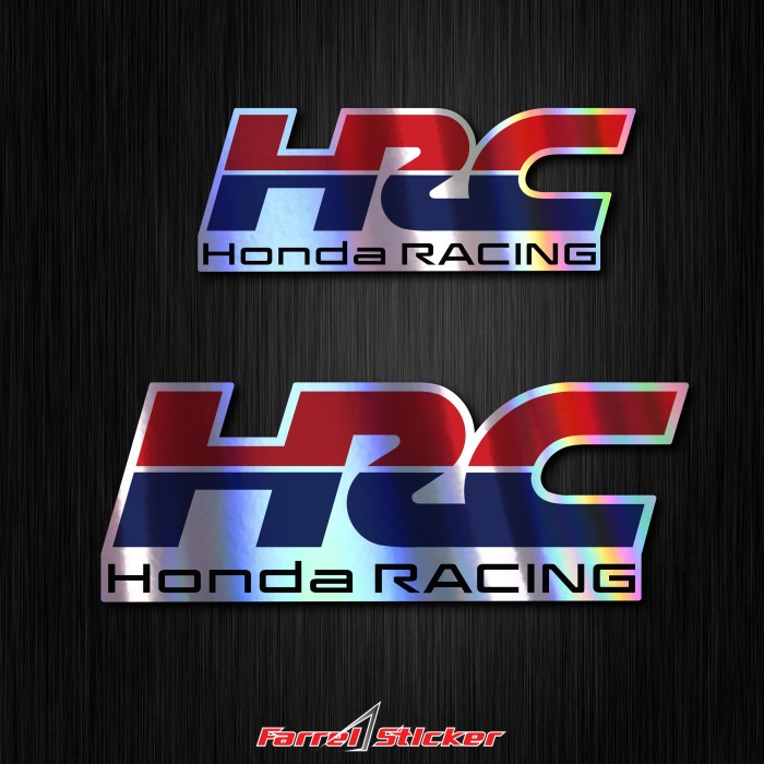 STIKER HRC BARU STICKER HRC NEW LOGO PRINTCUT - 7,5cm, Putih