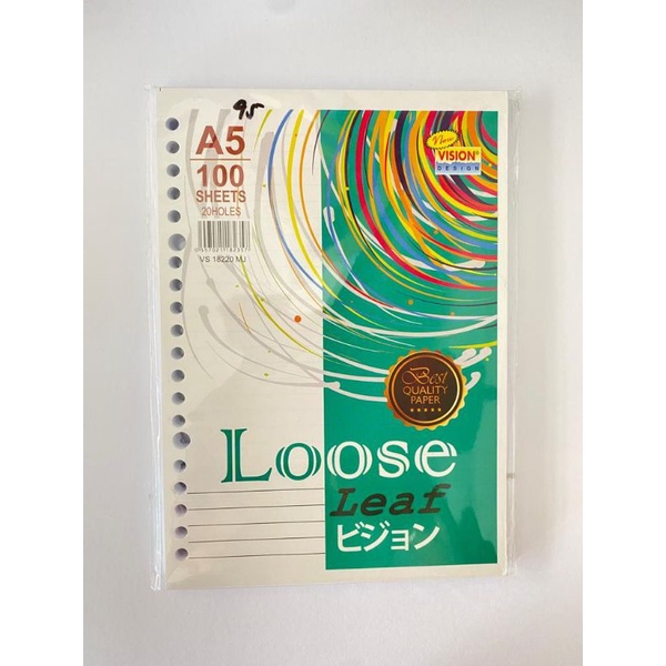 

Loose Leaf Garis a5 100 Lembar VISION / Isi Kertas Binder