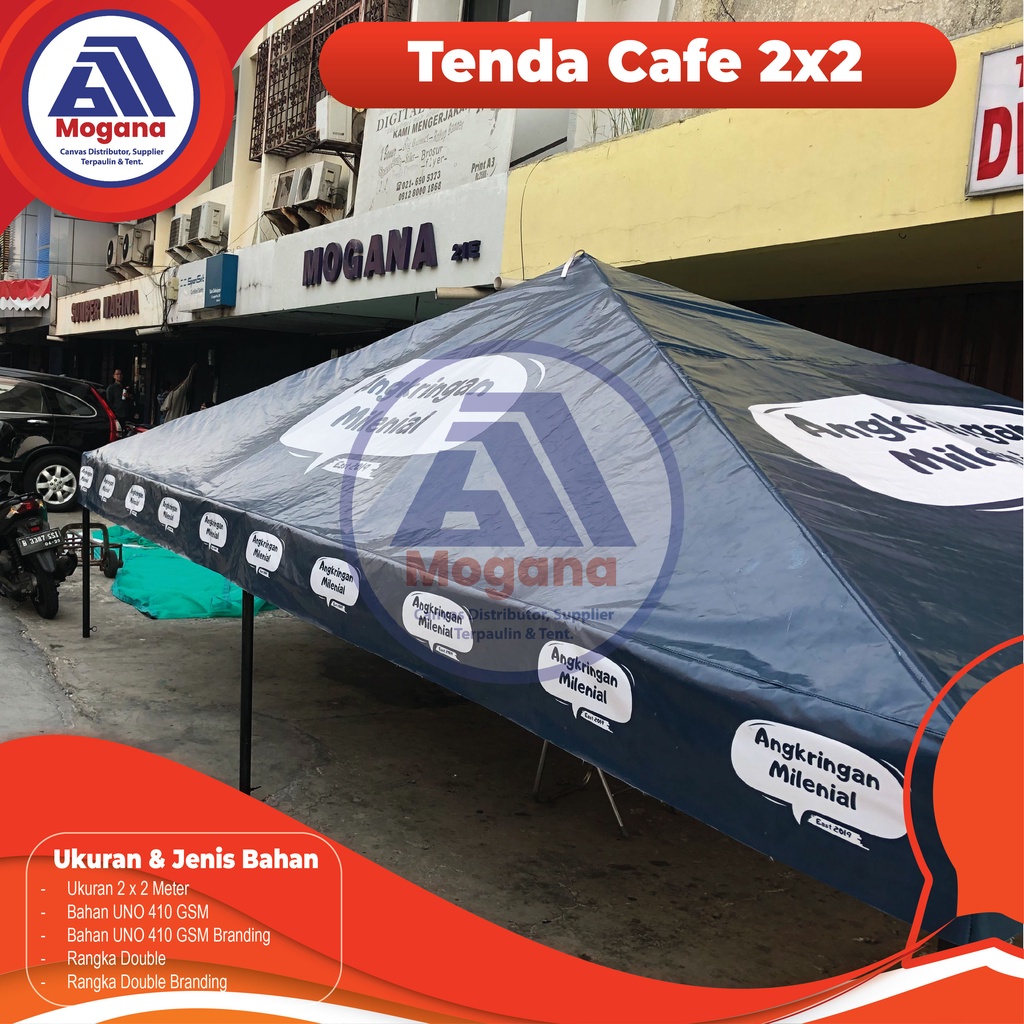 Tenda Cafe Ukuran 2x2 Meter