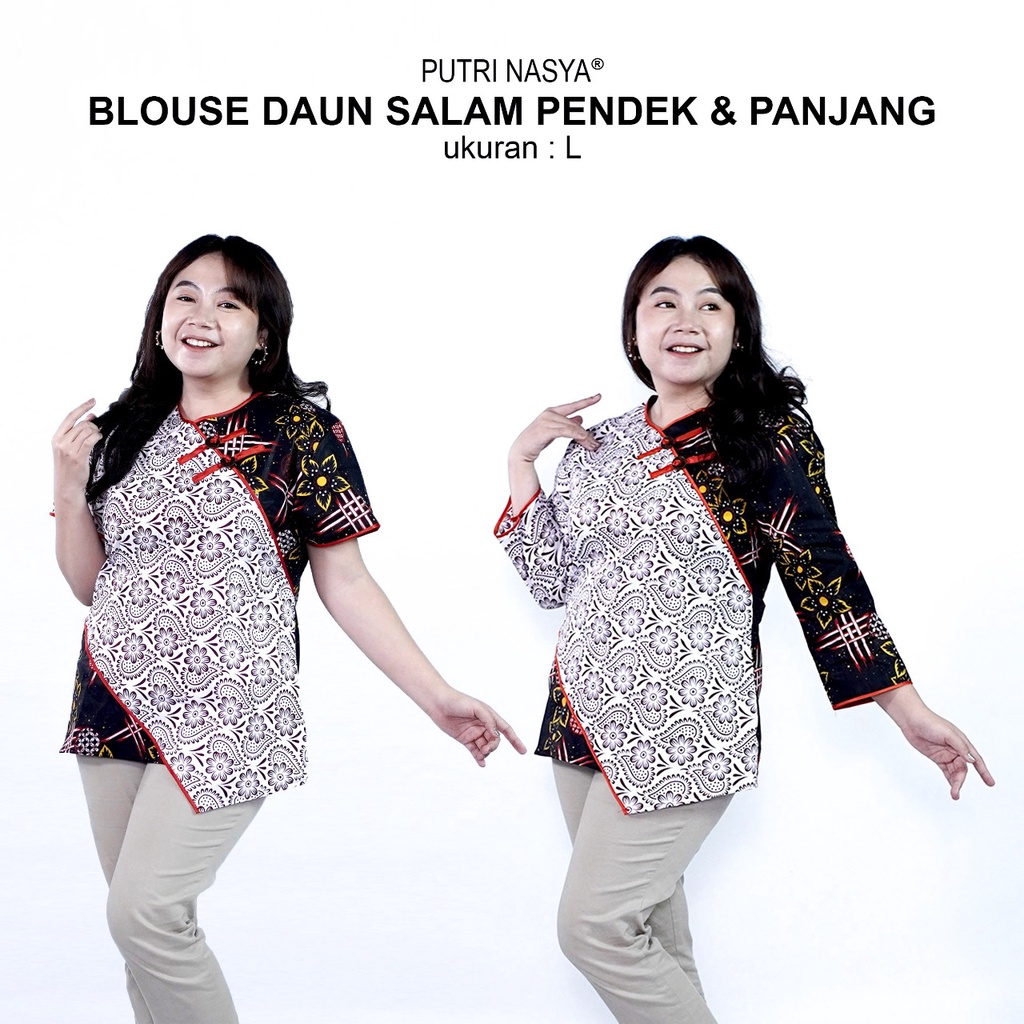 Blouse Big Size Wanita Atasan Batik Lengkap S-M-L-XL-2L-3L-4L-5L-6L-7L Model Blus Jumbo Kerja Batik / Pakaian Batik LD 140 Kekinian / Atasan Batik Wanita Big Kantor Kerja / Blus Batik Bigsize Wanita Formal Bahan Katun / Pakaian Batik Model Terbaru