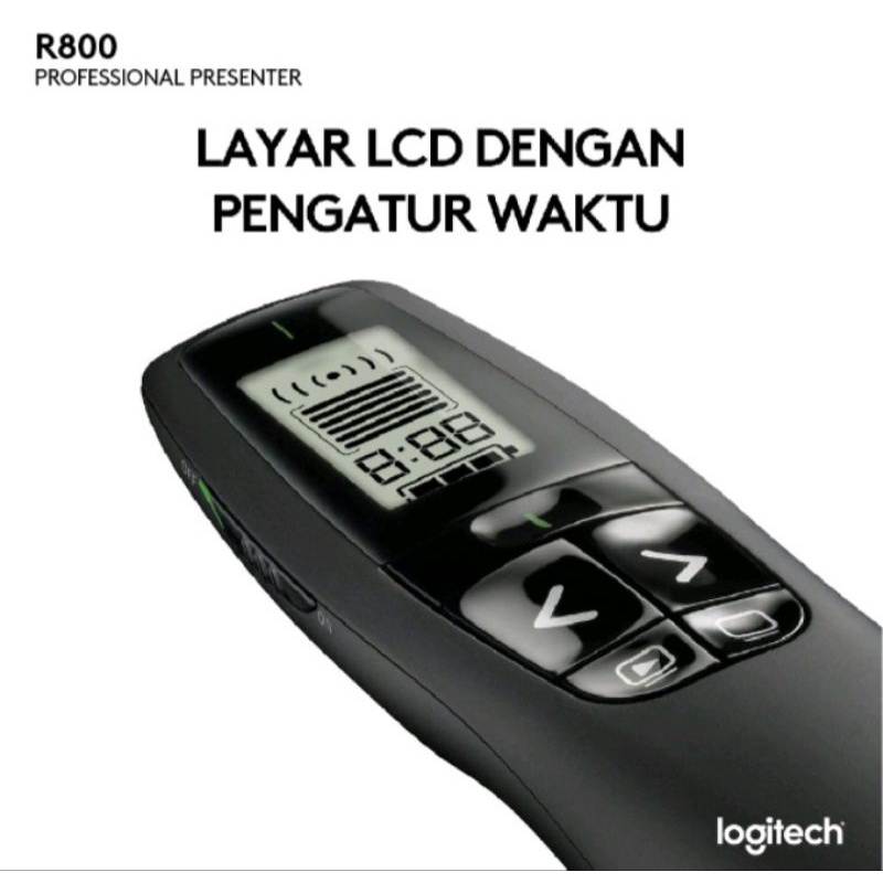 Logitech Presenter R800 wireless Presenter lampu hijo