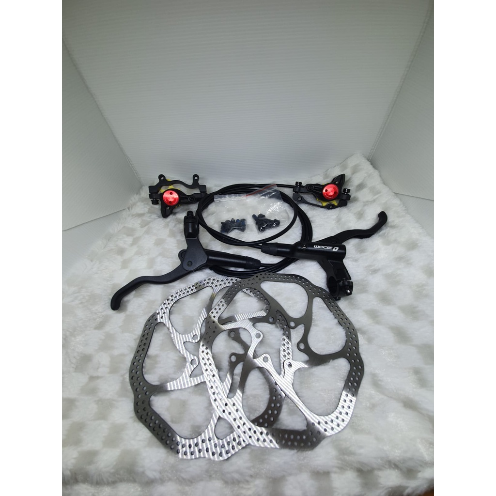 Brakeset Rem Hydraulic Zoom + Rotor Brake set hidrolis sepeda HB875