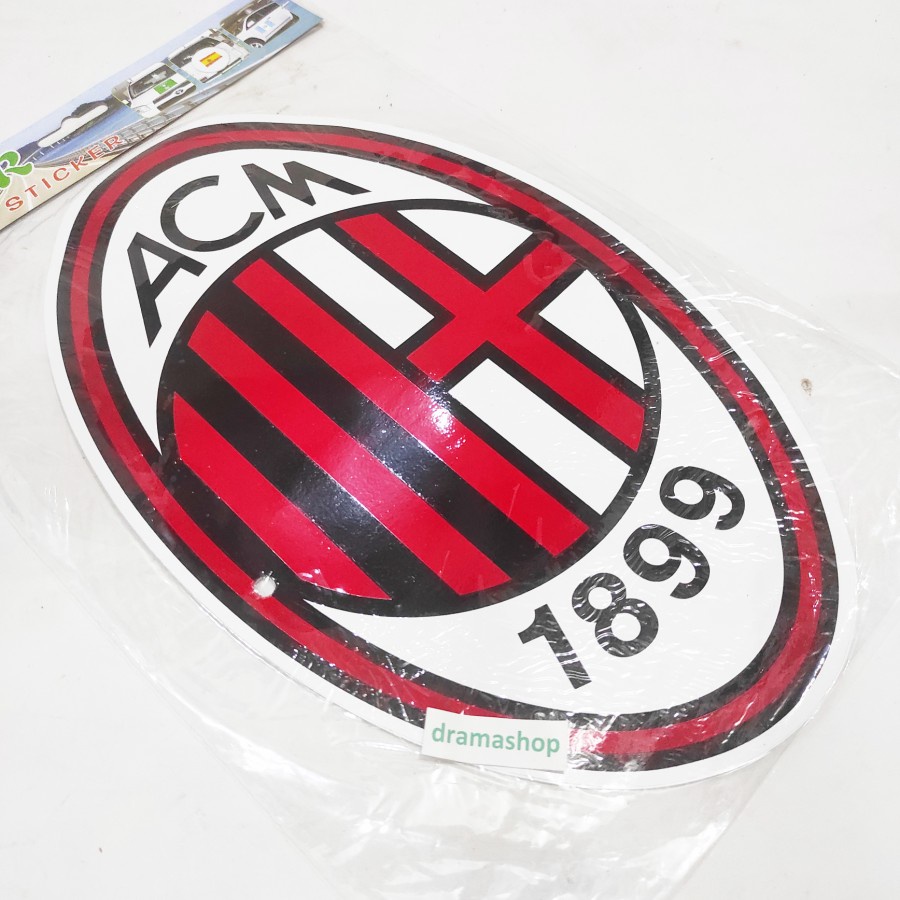 Tempelan sticker stiker mobil Logo klub sepak bola fc acm ac milan