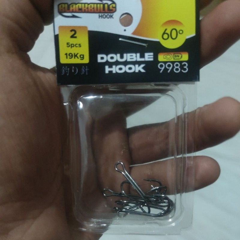 Double hook blackbulls  60° 9983 BN-2
