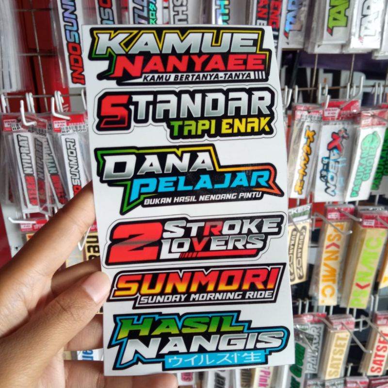 Jual Sticker Printing Paket Kata Lucu Kamue Nanya Kamu Bertanya