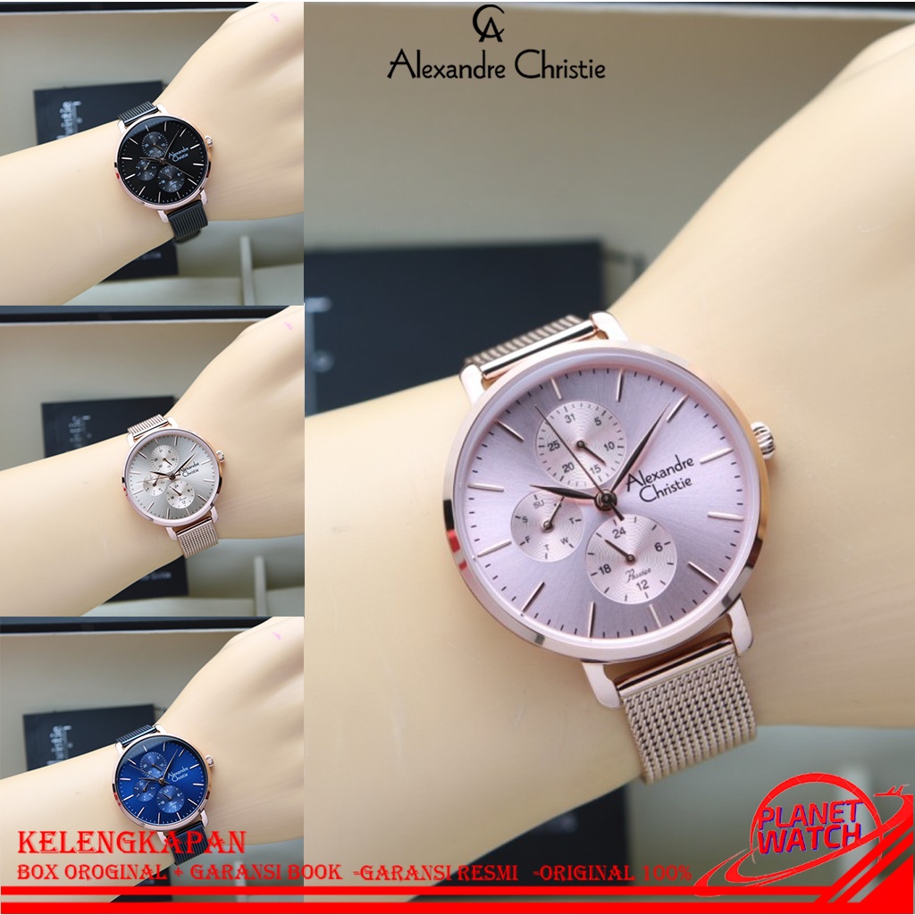 ALEXANDRE CHRISTIE  JAM TANGAN WANITA JAM TANGAN ORIGINAL JAM TANGAN TERBARU ALEXANDER CHRISTIE WANI