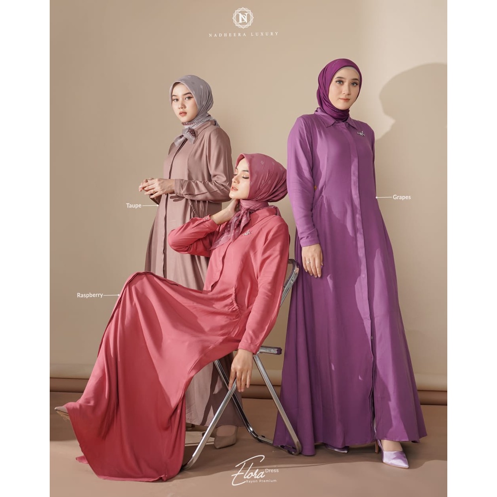 Elora Dress by Nadheera Luxury | Dress Nadheera ORI | Gamis Terbaru Nadheera | Nadheera Moeslemwear