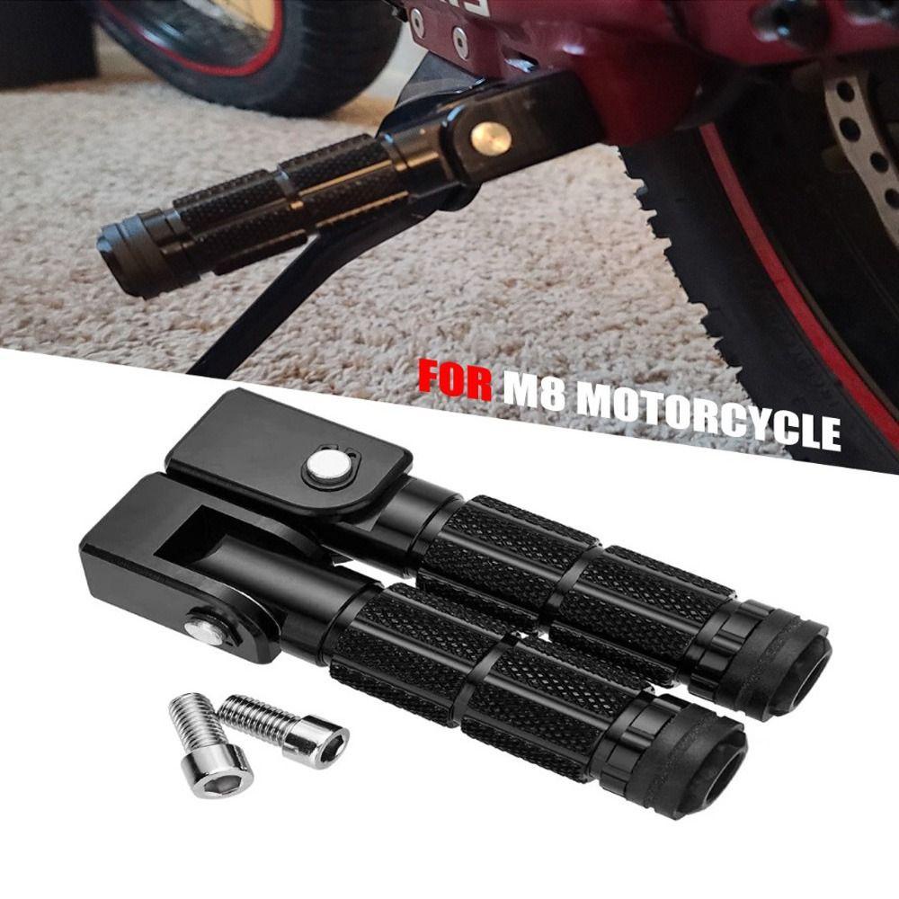 Preva 1pasang Footpegs Universal Footrest 8mm Belakang Motor