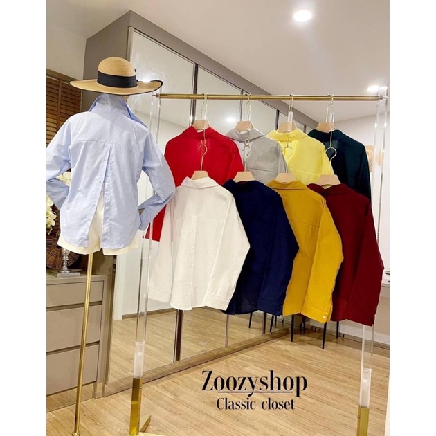 KEMEJA ZOOZY MODEL LENGAN PANJANG KANCING BELAKANG/BLOUSE BANGKOK (BJZY351)