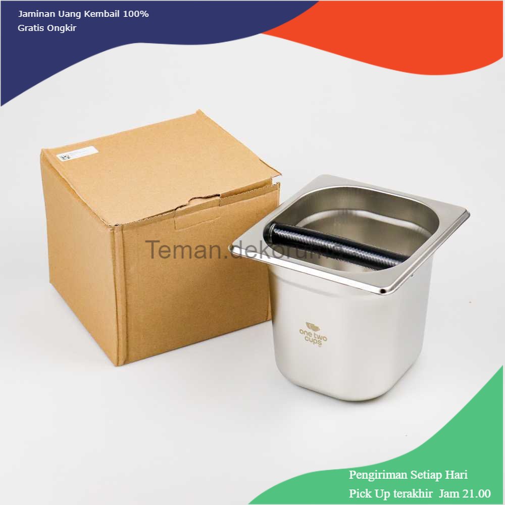 TD - PR One Two Cups Box Wadah Kopi Espresso Knockbox Container Barista - KB1