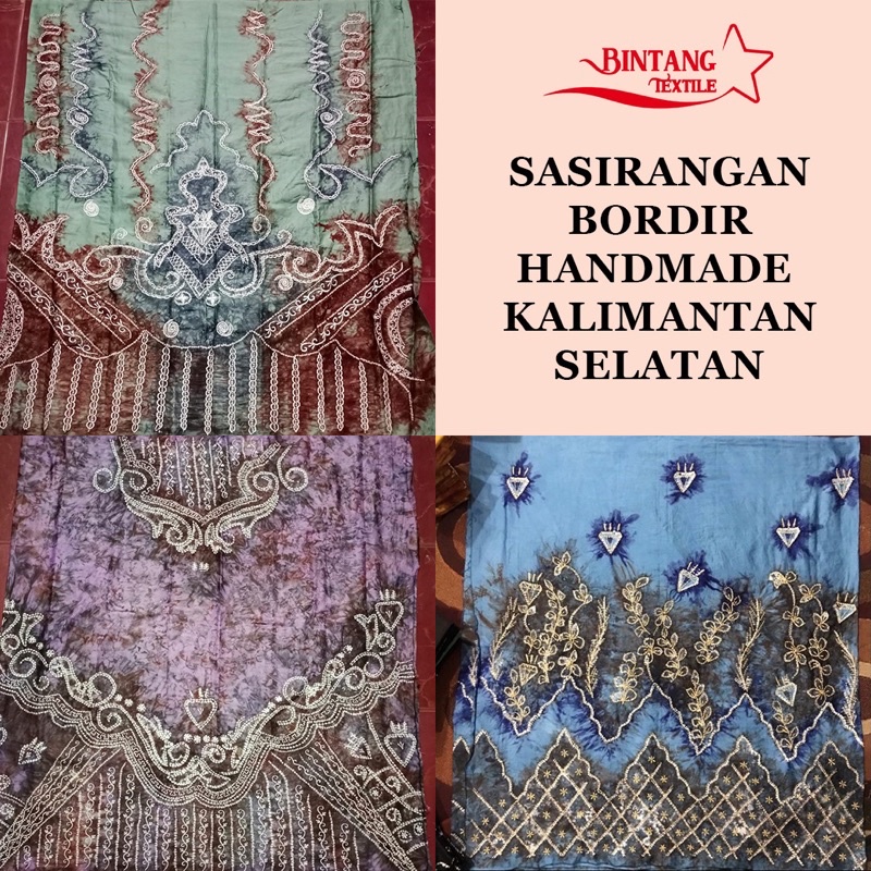 Kain Jumputan Batik Sasirangan/Kain Sasirangan Handmade Bordir Premium Banjarmasin Khas Kalimantan S