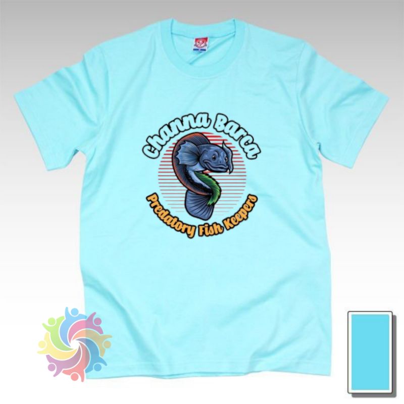 BAJU ANAK/KAOS ANAK GAMBAR IKAN CHANNA BARCA BAHAN PREMIUM