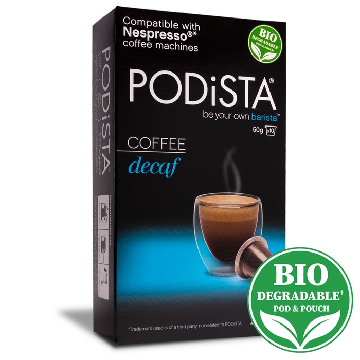 

PODISTA DECAF COFFEE NESPRESSO* COMPATIBLE POD 10PK
