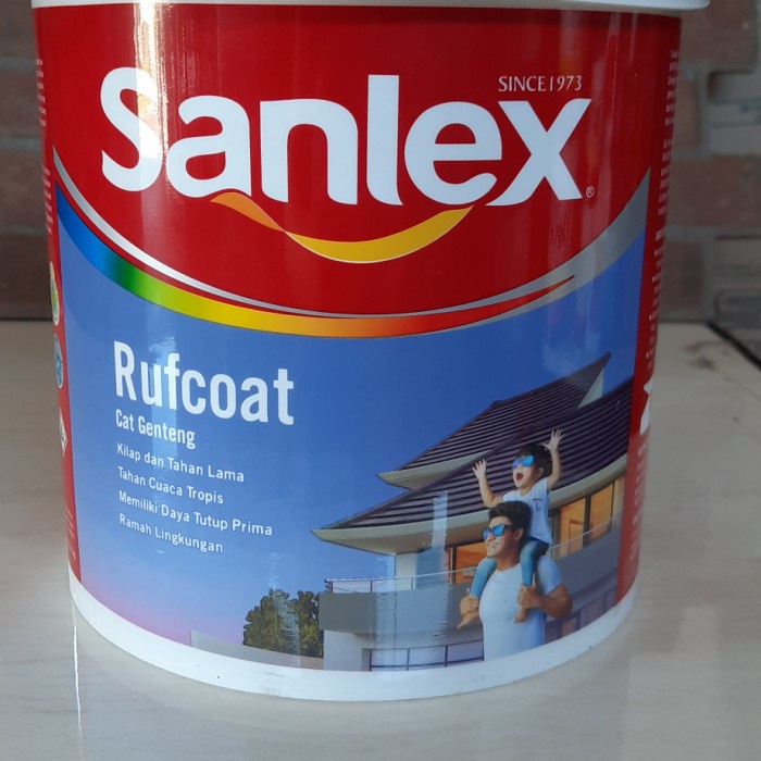 Cat Genteng Sanlex @4 kg ROOF COAT water based cat untuk genteng galon 4kg 4 kg