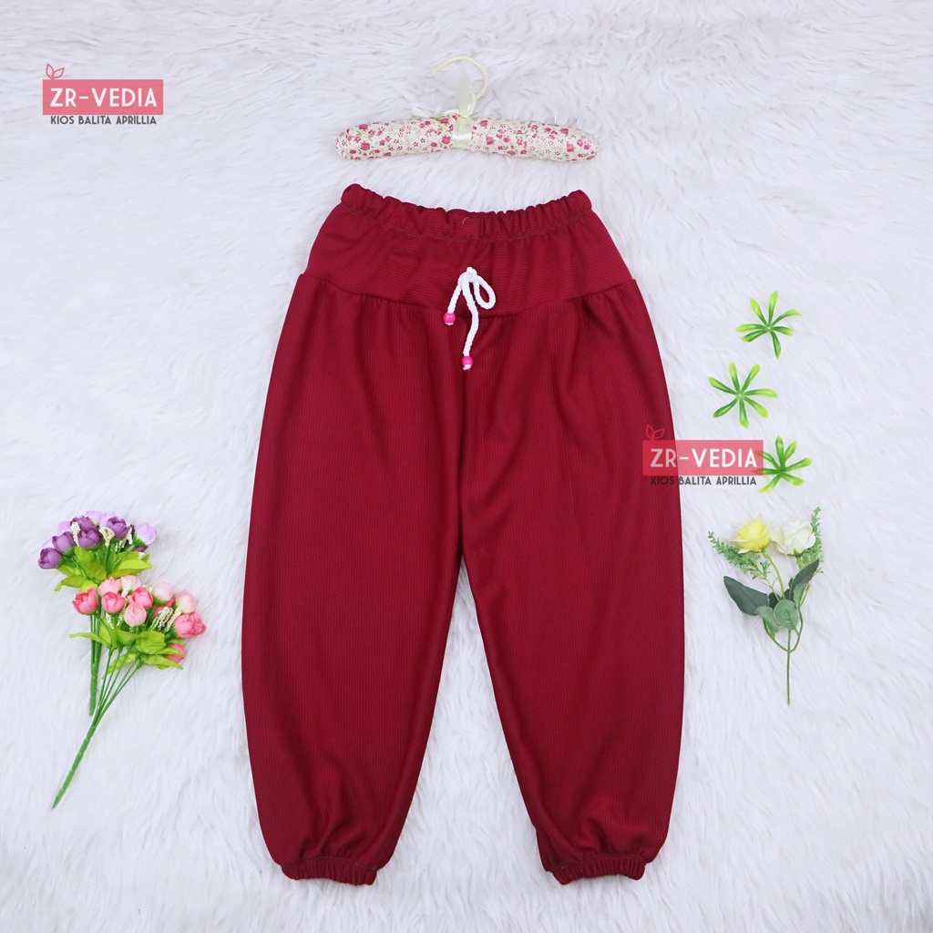 Jogger &amp; Legging Bayi-12 Tahun / NATAL Celana Merah Panjang Anak Perempuan Laki-Laki Lejing Laging Warna Merah Christmas Imlek Polos