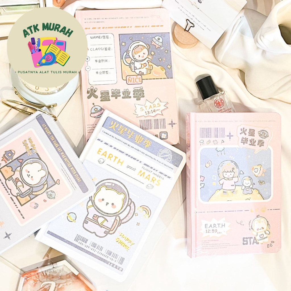 

BUKU HARDCOVER A5 ASTRONOT DIARY NOTEBOOK KERTAS BERGARIS LUCU MOTIF ASTRNOT