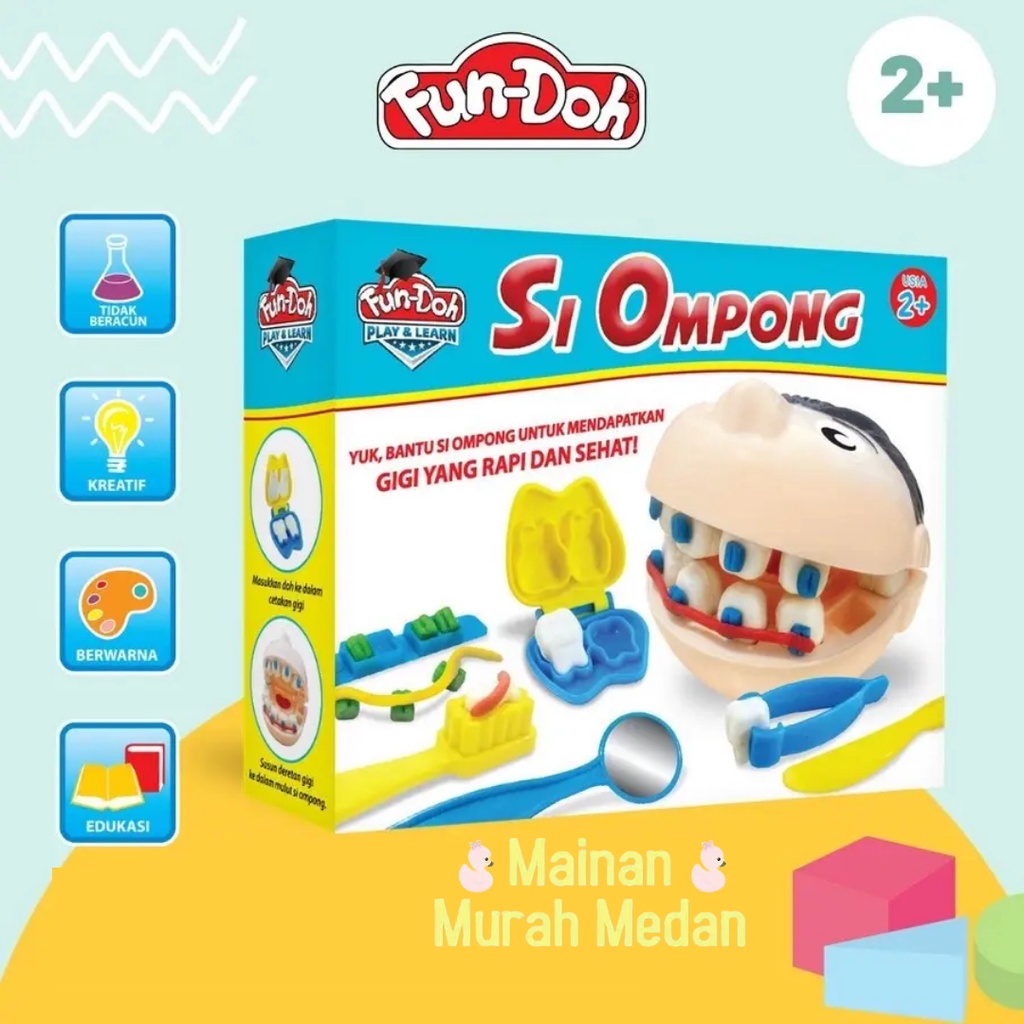 Mainan Murah Medan - Fun Doh Si Ompong - Lilin Mainan Anak FunDoh / PlayDoh / Play Doh