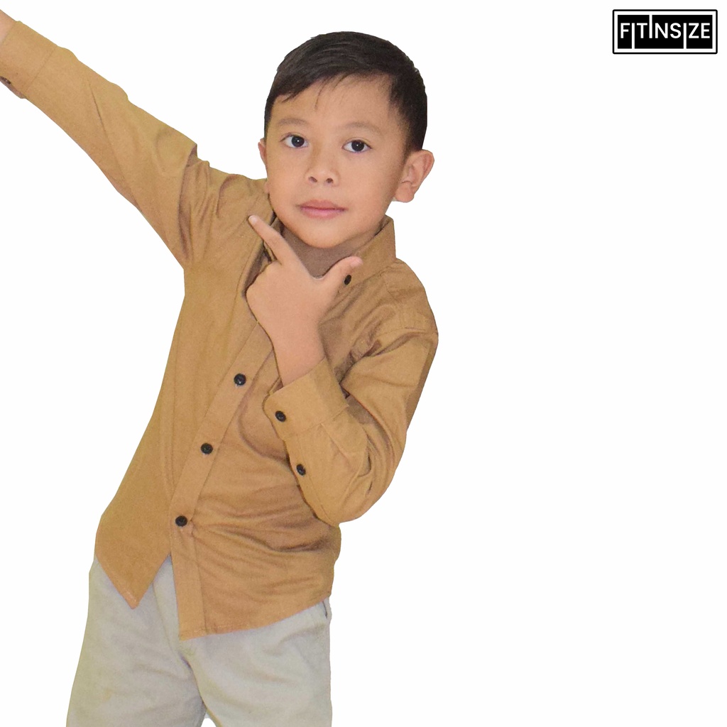 KEMEJA ANAK PRIA POLOS PANJANG MODERN