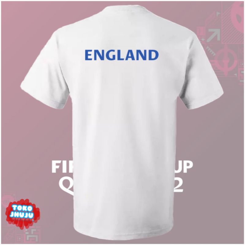 Baju Kaos Piala Dunia World Cup 2022 Team England DEPAN BELAKANG