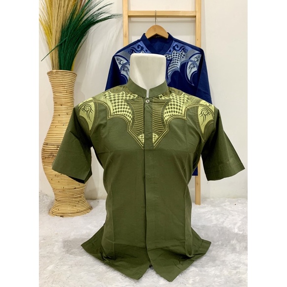 BAJU KOKO DEWASA WARNA LENGAN PENDEK KATUN kode EL-04 pendek standar